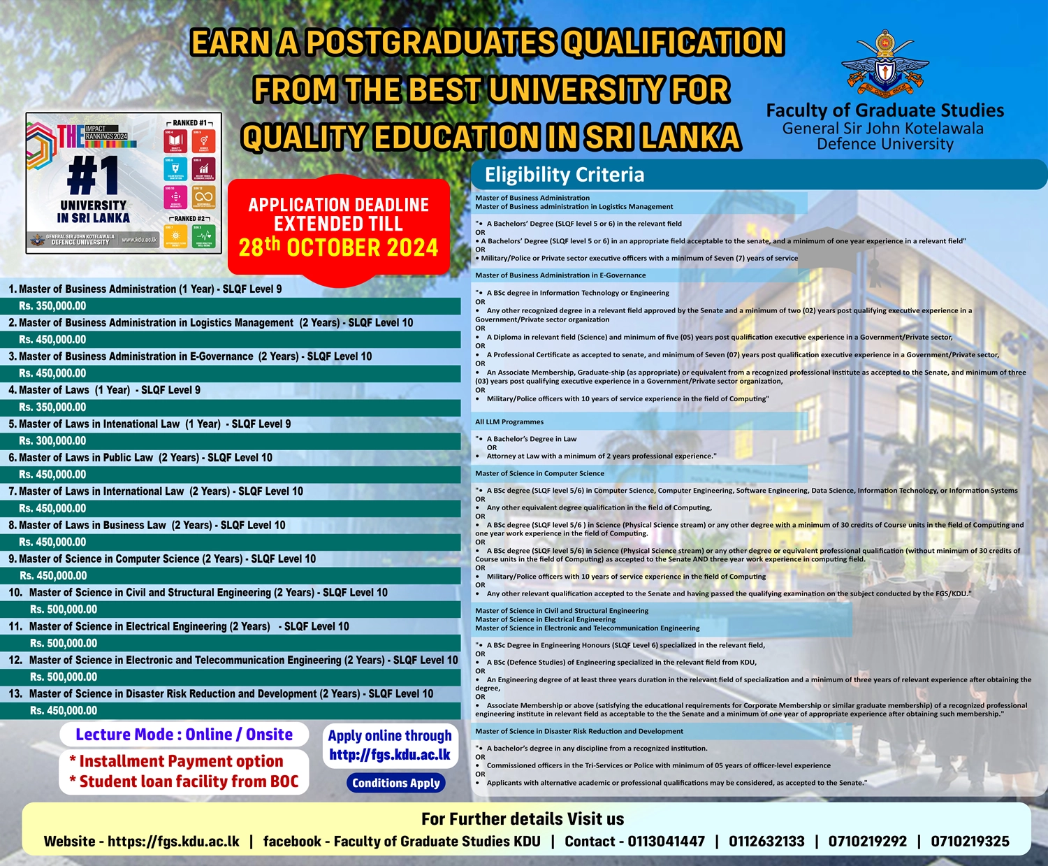 Faculty of Graduate Studies | KDU