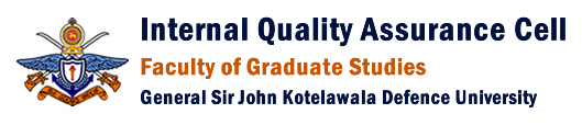 Internal Quality Assurance Cell | Faculty of Graduate Studies | KDU Logo